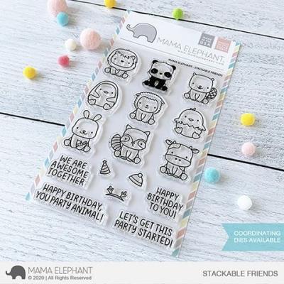 Mama Elephant Clear Stamps - Stackable Friends